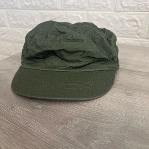 Women’s Target Army Style Cap In Army Green, Flowered Lining